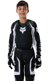 Tenue Cross Enfant Fox Racing 180 Frame Noir/Blanc 2027