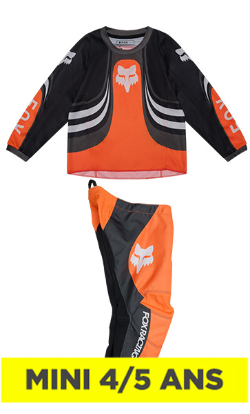 Tenue Cross Enfant Fox Racing 180 Draft Orange 4/5 Ans 2027