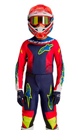Tenue Cross Enfant Alpinestars Fluid Drag Bleu/Rouge/Vert 2027