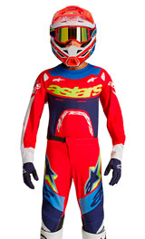Tenue Cross Enfant Alpinestars Supertech Dyna Rouge/Bleu 2027