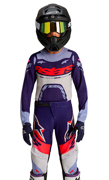 Tenue Cross Enfant Alpinestars Supertech Dyna Violet/Rose 2027