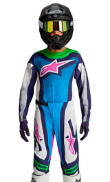 Tenue Cross Enfant Alpinestars Supertech Maven Bleu/Vert 2027