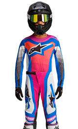 Tenue Cross Enfant Alpinestars Supertech Maven Rose/Bleu 2027