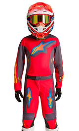 Tenue Cross Enfant Alpinestars Fluid Hunt Rouge/Gris 2027