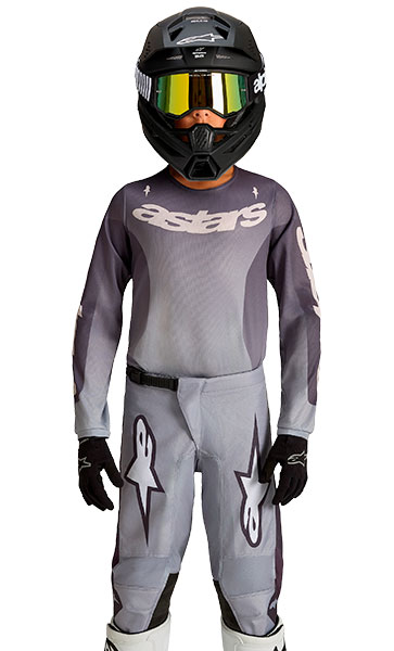 Tenue Cross Enfant Alpinestars Fluid Amber Gris 2027