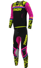 Tenue Cross Enfant THOR MX Sportmode Punkd Noir/Rose 2027