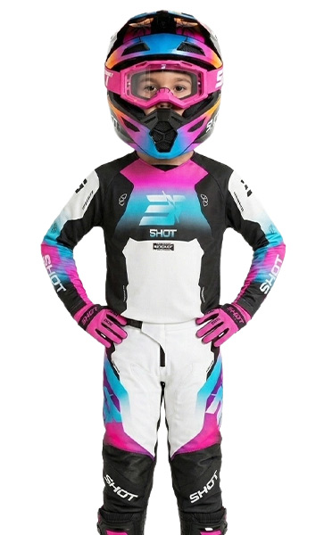 Tenue Cross Enfant SHOT Draw Rocket Bleu/Blanc 2027