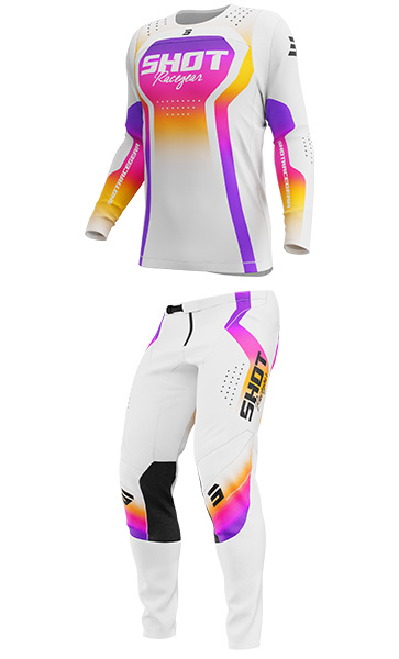 Tenue Cross Enfant SHOT Contact Stream Blanc 2027