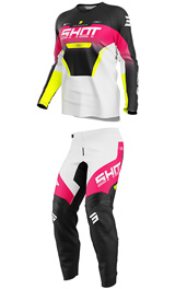 Tenue Cross Enfant SHOT Draw Struck Blanc/Rose 2027