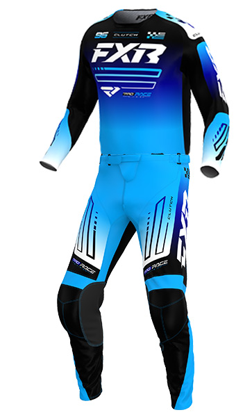 Tenue Cross FXR Racing Clutch MX Bleu/Noir 2026