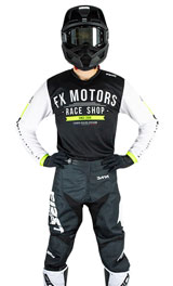 Tenue Cross FX MOTORS/FIRST Classic Noir/Jaune Fluo