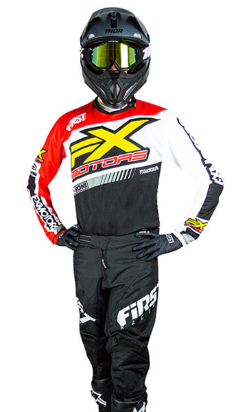Tenue motocross S-Line Blanc Maillot XL Noir pantalon Taille 42 FR 
