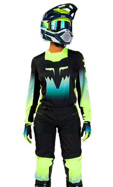 Tenue Cross Femme Fox Racing 180 Flora Jaune Fluo 2024