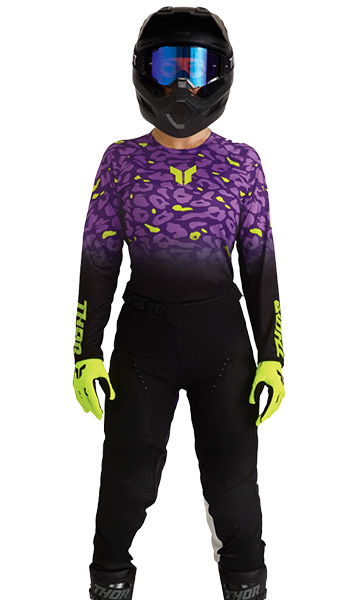 Tenue Cross Femme THOR MX Launchmode Noir/Violet 2027
