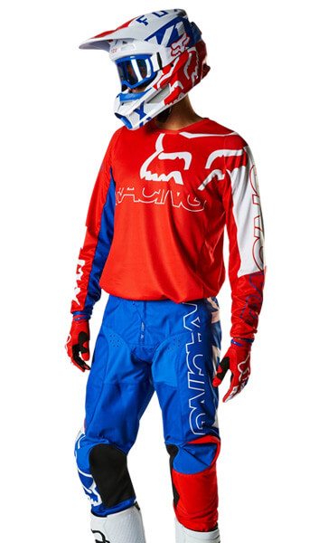 Maillot GD Equipement 2020 Bleu Blanc Rouge Pourcel motocross enduro