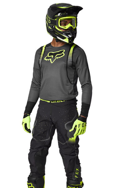 Tenue Cross Fox Racing 360 Vizen Noir/Jaune F. 2023