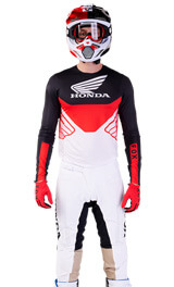 Tenue Cross Fox Racing Flexair Honda Noir/Blanc 2025