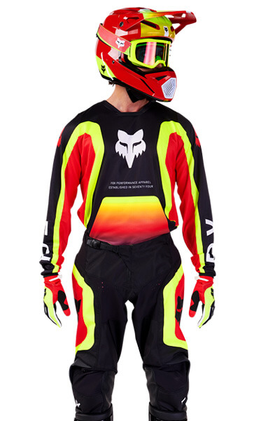 Tenue Cross Fox Racing 180 Ballast Noir/Rouge 2024