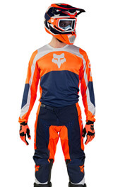 Tenue Cross Fox Racing 180 Nitro Orange Fluo/Bleu Marine 2024