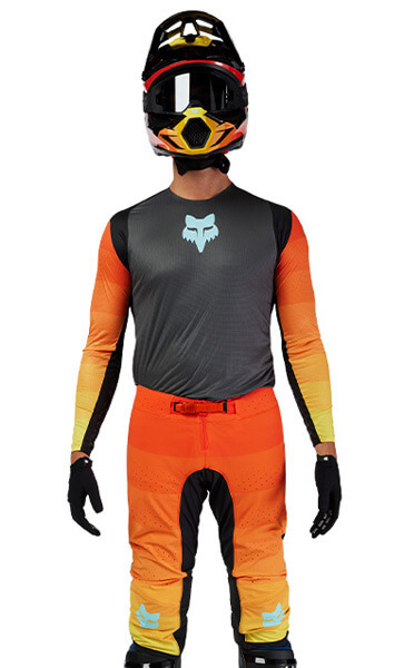 Tenue Cross Fox Racing Flexair Grid Gris/Orange 2025