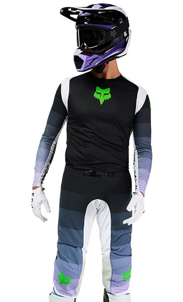 Tenue Cross Fox Racing Flexair Grid Noir/Violet 2025
