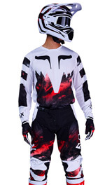 Tenue Cross Fox Racing 180 Kairos Blanc/Rouge 2026