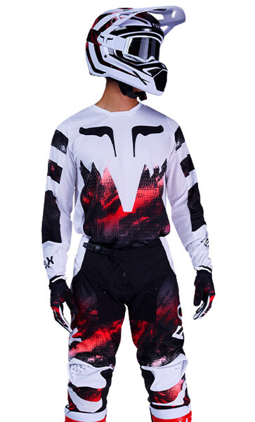 Tenue Cross Fox Racing 180 Kairos Blanc/Rouge 2026