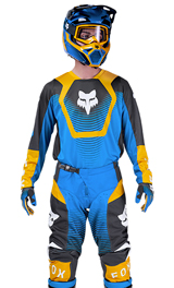 Tenue Cross Fox Racing 180 Shield Bleu/Jaune 2026