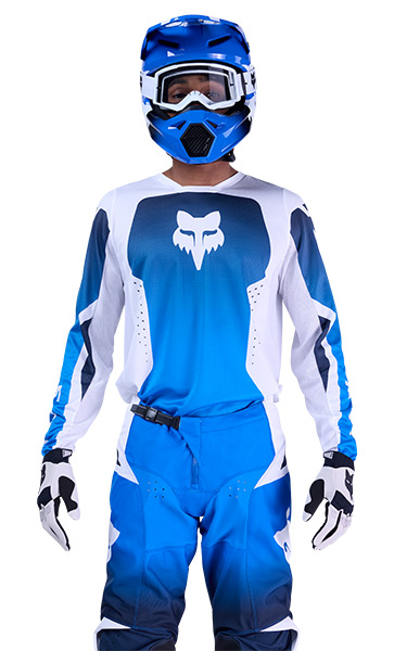 Tenue Cross Fox Racing 180 Shield Bleu/Blanc 2026