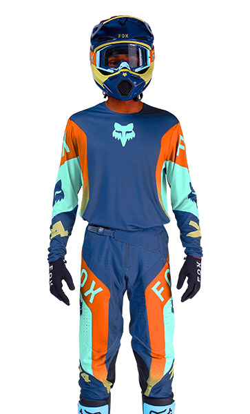 Tenue Cross Fox Racing 360 Tine Bleu/Orange 2026