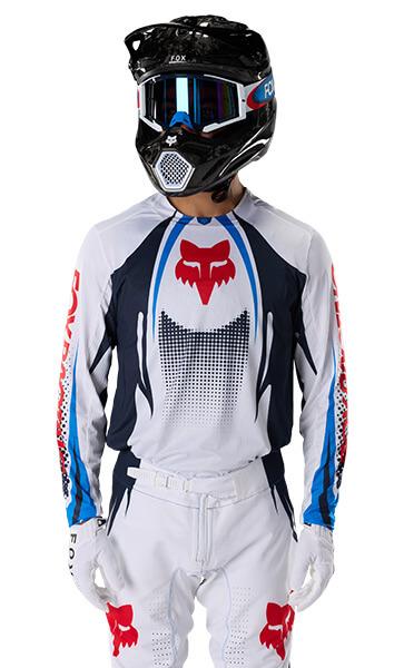 Tenue Cross Fox Racing 360 Temper Blanc/Bleu 2027