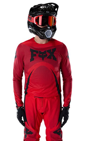 Tenue Cross Fox Racing Flexair Arc Rouge et Noir 2027