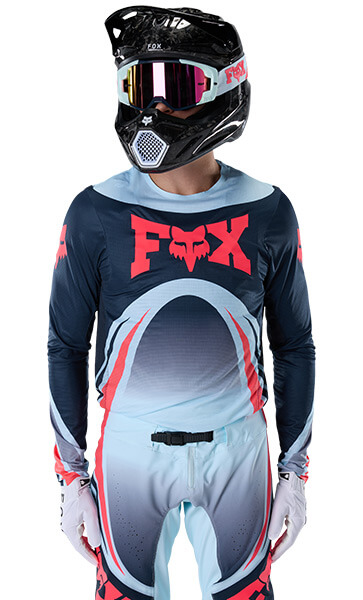 Tenue Cross Fox Racing Flexair Arc Bleu et Rose 2027