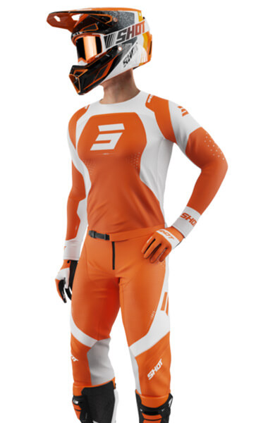 Tenue Cross SHOT Contact Linear Ionyx Orange/Blanc 2026