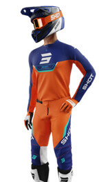 Tenue Cross SHOT Devo Daytona Orange/Bleu 2026