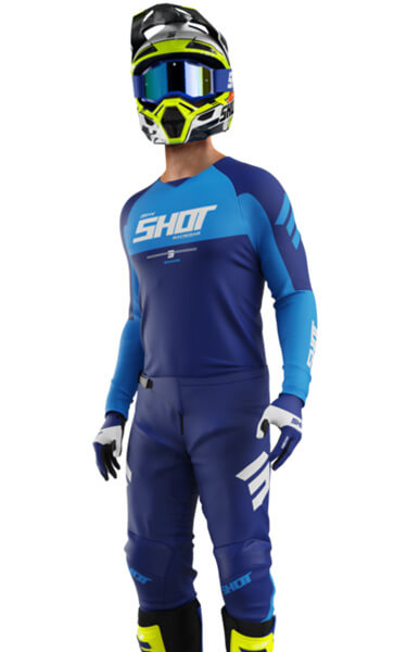Tenue Cross SHOT Draw Private Bleu 2026