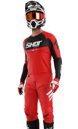 Tenue Cross SHOT Draw Private Rouge/Noir 2026