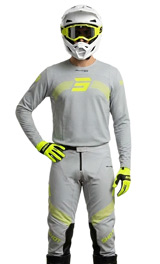 Tenue Cross SHOT Contact Kicker Gris/Jaune Fluo 2027