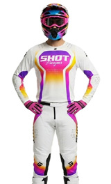 Tenue Cross SHOT Contact Stream Blanc/Magenta 2027