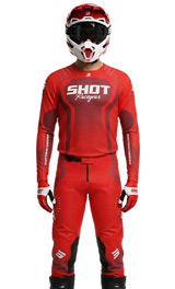 Tenue Cross SHOT Contact Stream Rouge/Blanc 2027