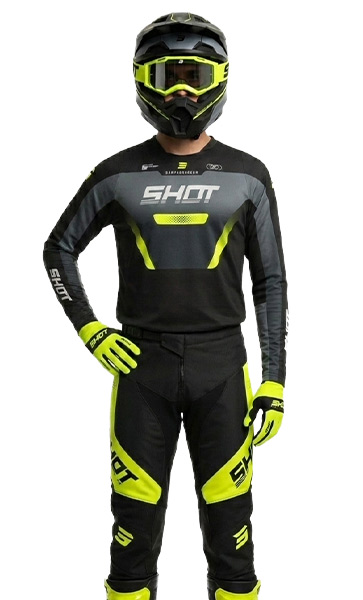 Tenue Cross SHOT Devo Struck Gris/Jaune Fluo 2027