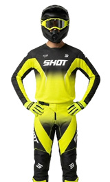 Tenue Cross SHOT Draw Clash Jaune Fluo/Noir 2027