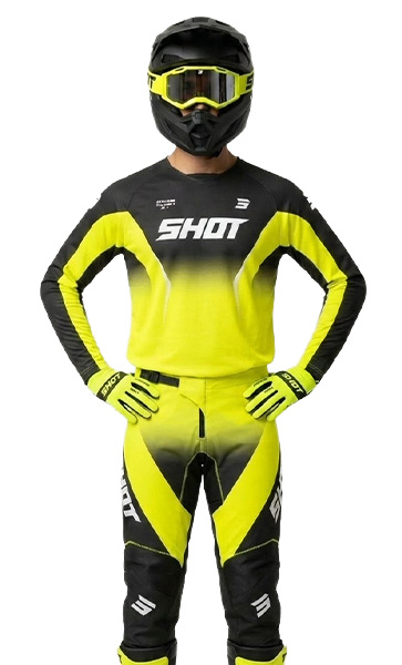 Tenue Cross SHOT Draw Clash Jaune Fluo/Noir 2027
