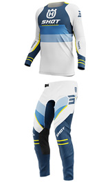 Tenue Cross SHOT Aerolite Husqvarna Bleu/Blanc 2027
