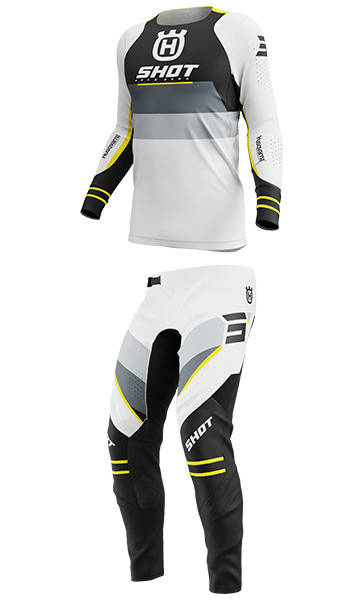 Tenue Cross SHOT Aerolite Husqvarna Noir/Blanc 2027