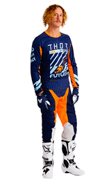 Tenue Cross THOR MX Launchmode Futura Bleu et Orange 2026