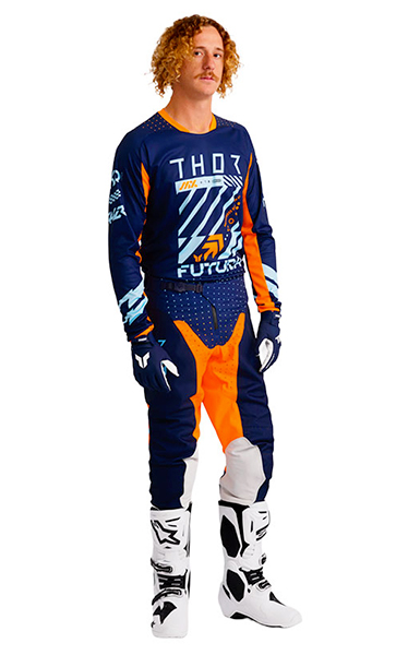 Tenue Cross THOR MX Launchmode Futura Bleu et Orange 2026