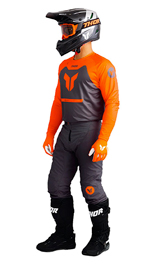 Tenue Cross THOR MX Ridemode Menace Orange / Gris 2026