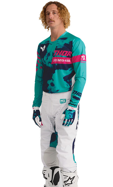Tenue Cross THOR MX Launchmode Bleach Bleu Turquoise 2026