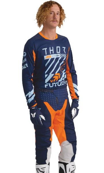 Tenue Cross THOR MX Launchmode Futura Bleu et Orange 2026